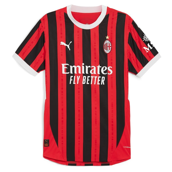 AC Milan PUMA Home Authentic Shirt 2024-25 with Pulisic 11 printing