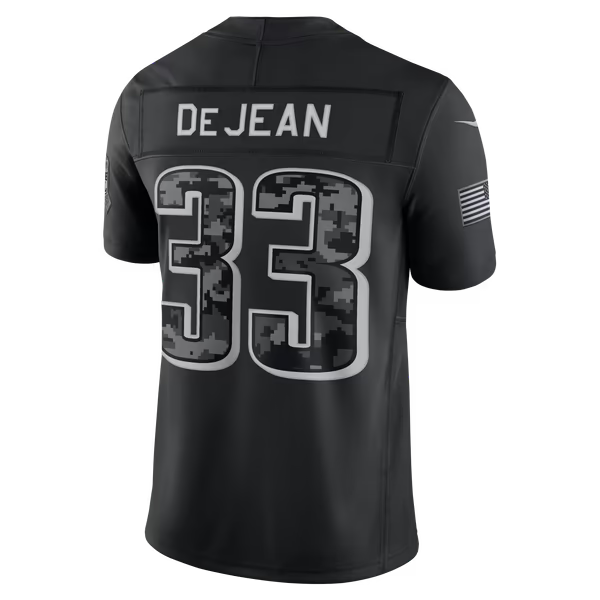 Cooper DeJean Philadelphia Eagles Nike 2026 Salute to Service Stitched Limited Jersey - Black