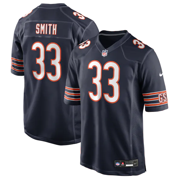 Keidron Smith Chicago Bears Jersey Gool Team Game Jersey - Navy