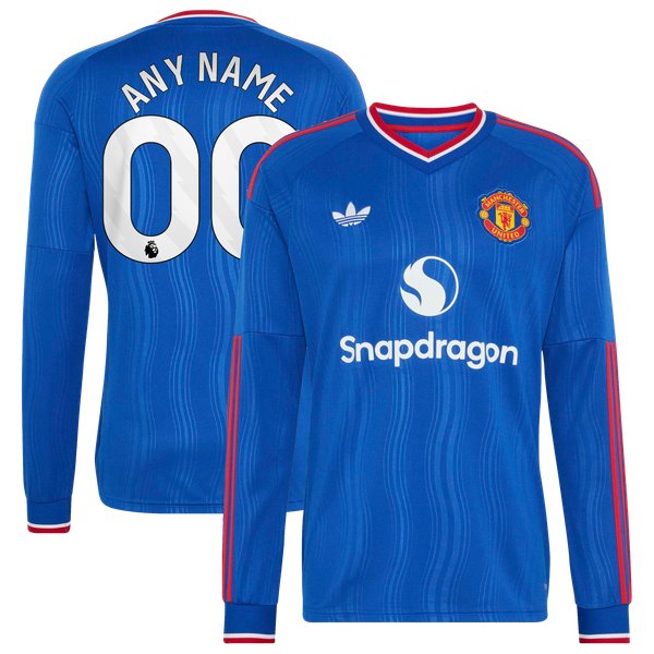 Manchester United Jersey Gool 2026/27 Away pro Custom Long Sleeve Jersey - Royal