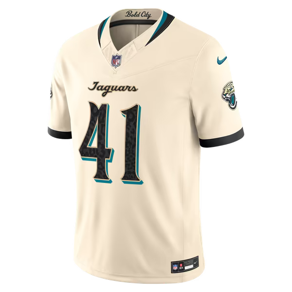 Josh Hines-Allen Jacksonville Jaguars Jersey Gool 2026 Rivalries Collection Stitched Limited Jersey - Natural