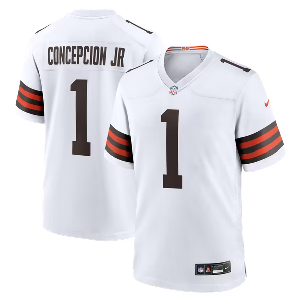 KC Concepcion Jr. Cleveland Browns Jersey Gool Game Jersey - White