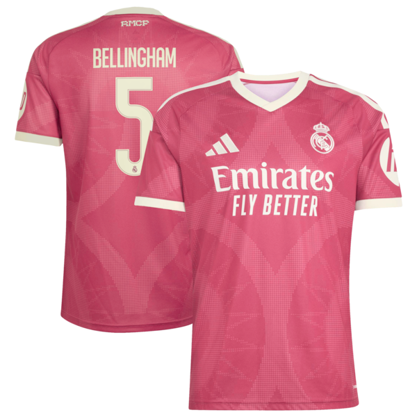 Jude Bellingham Real Madrid Jersey Gool 2026/27 Third pro Jersey - Pink