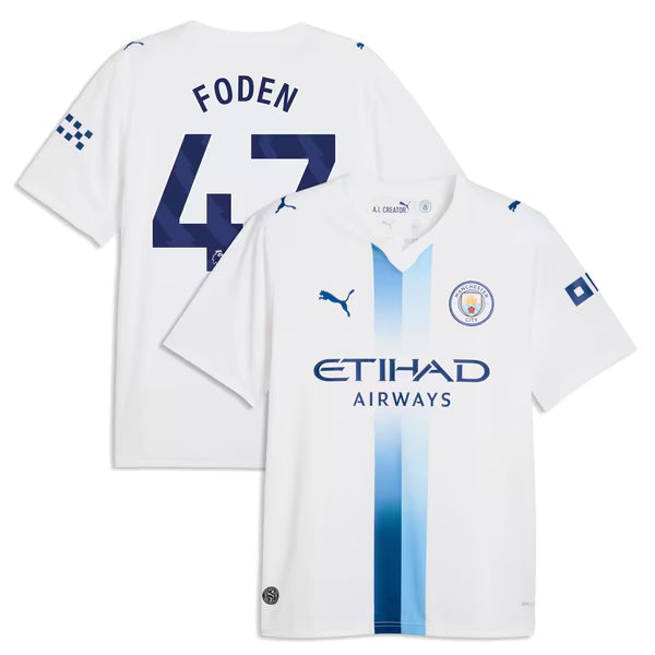 Phil Foden Manchester City Jersey Gool 2026/27 Third pro Jersey - White