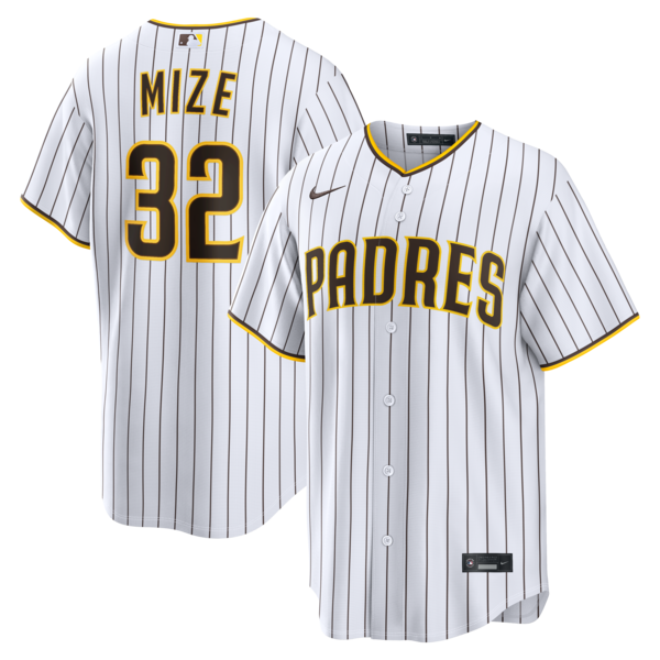 Casey Mize San Diego Padres Jersey Gool Home pro Jersey - White