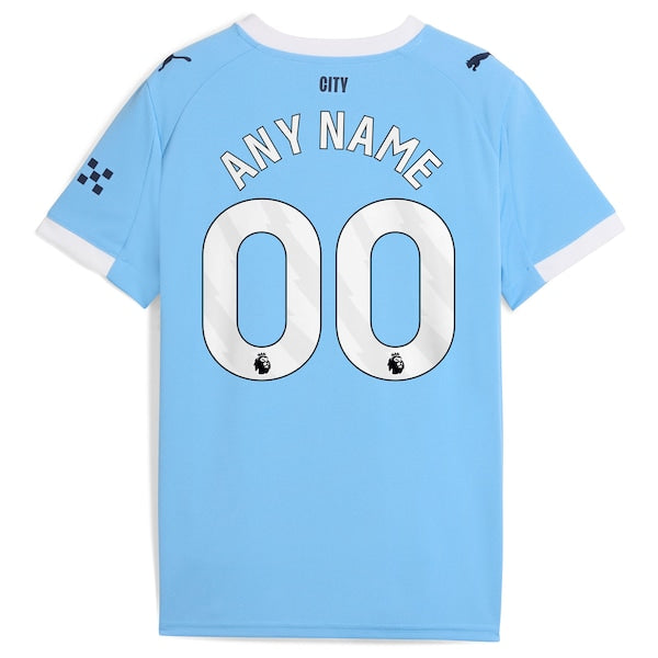 Puma Manchester City 2025/26 Home Replica Custom Youth Jersey Sky Blue