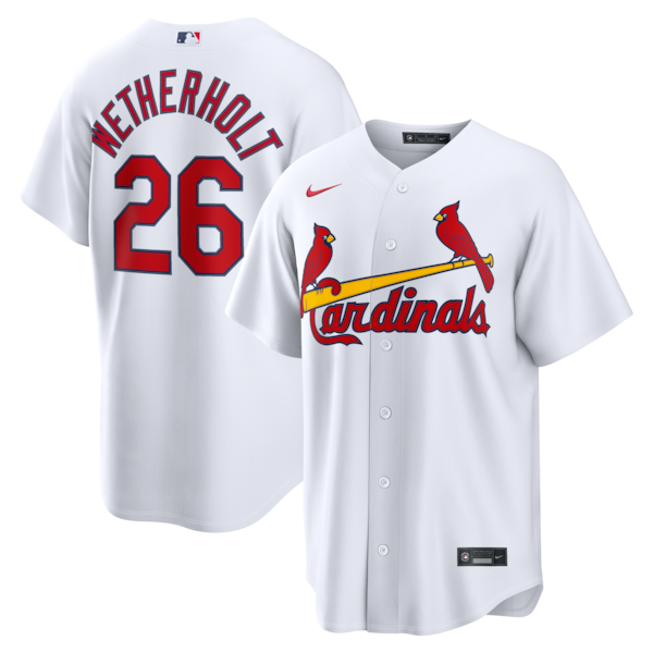 JJ Wetherholt St. Louis Cardinals Jersey Gool Home pro Jersey - White