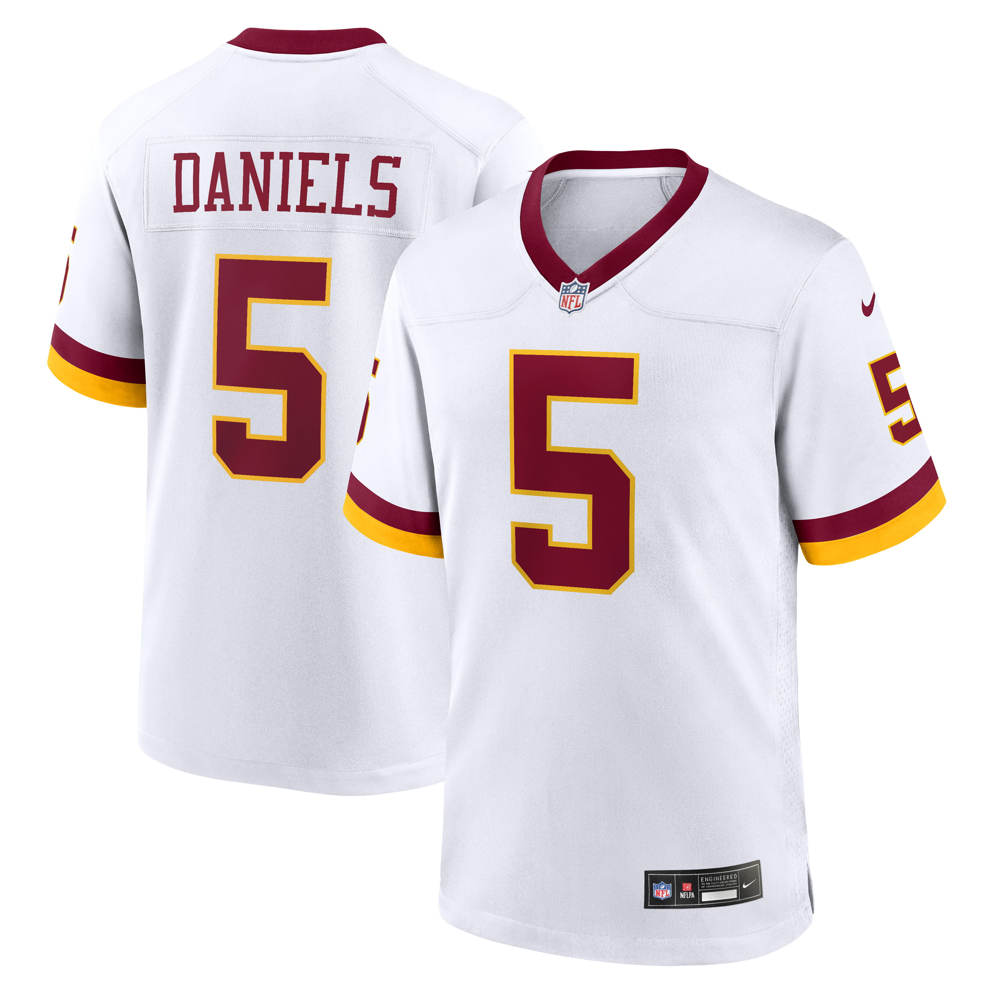 Custom Washington Commanders Jayden Daniels Alternate Game Jersey Black