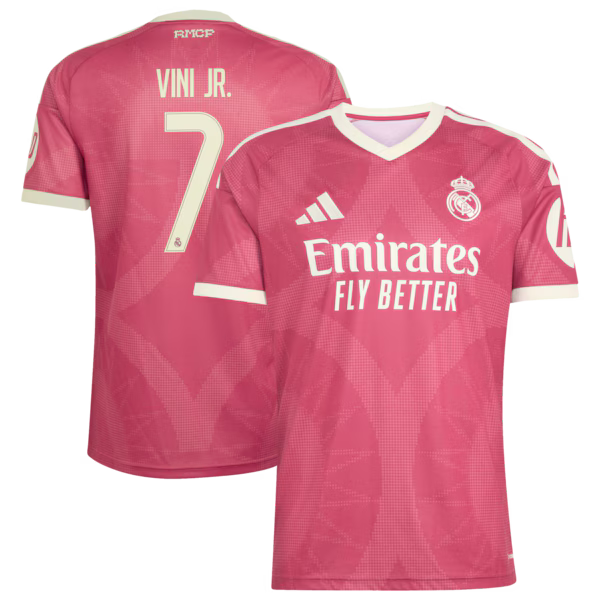 Vini Jr. Real Madrid Jersey Gool 2026/27 Third pro Jersey - Pink