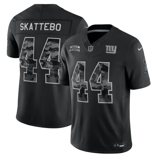 Cam Skattebo New York Giants Jersey Gool 2026 Salute to Service Stitched Limited Jersey - Black
