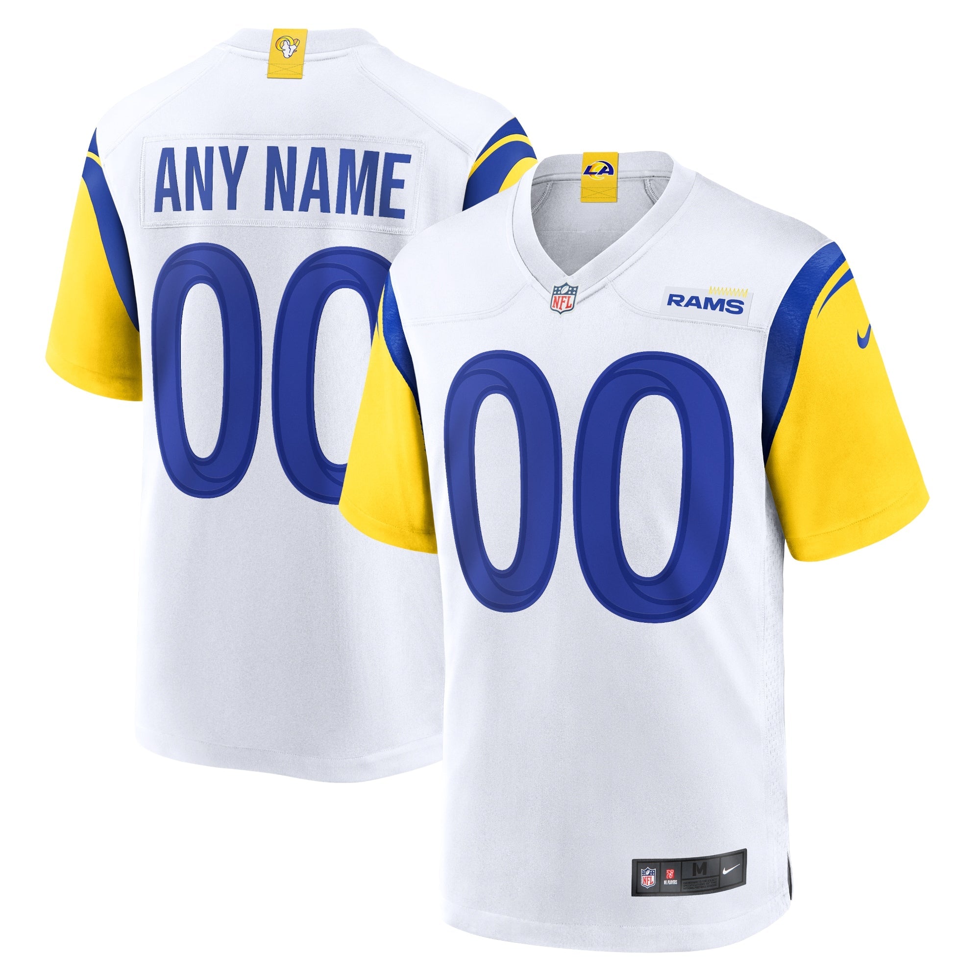 Custom Los Angeles Rams Custom Game Jersey Royal