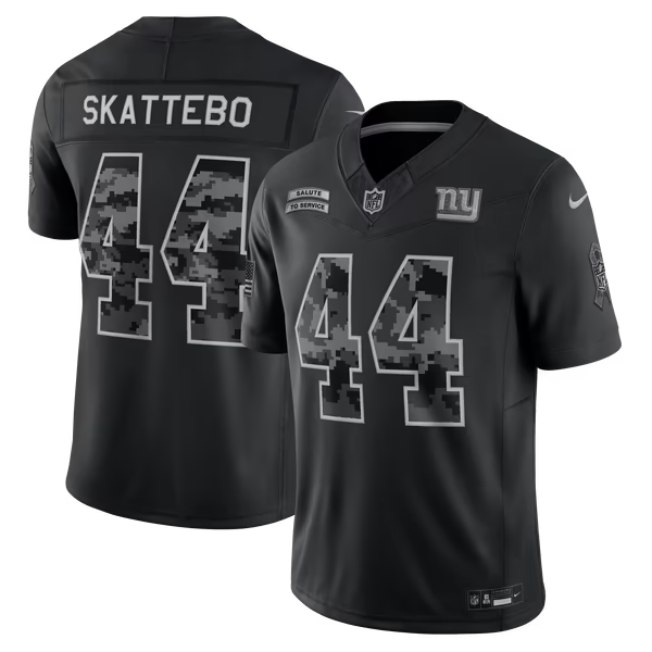 Cam Skattebo New York Giants Jersey Gool 2026 Salute to Service Stitched Limited Jersey - Black