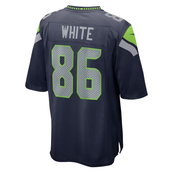 Ricky White Seattle Seahawks Jersey Gool Team Game Jersey - College Navy