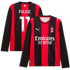  Christian Pulisic AC Milan 2026/27 Home Replica Long Sleeve Jersey Black/Red