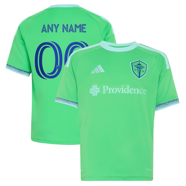 Customized Seattle Sounders FC Youth 2026 The Evergreen State Kit Replica Custom Jersey Rave Green