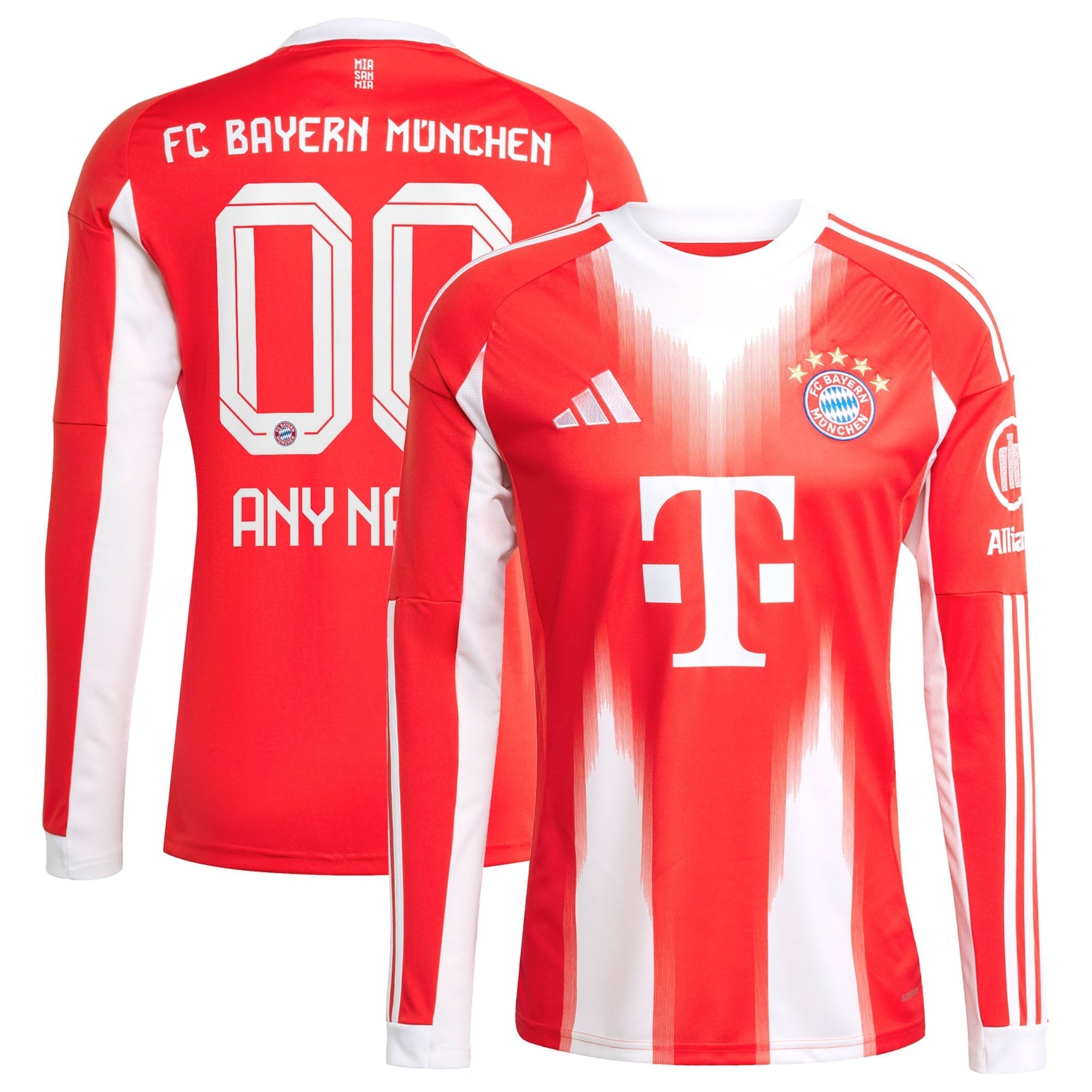 Bayern Munich 2025/26 Home Long Sleeve Custom Shirt - Red