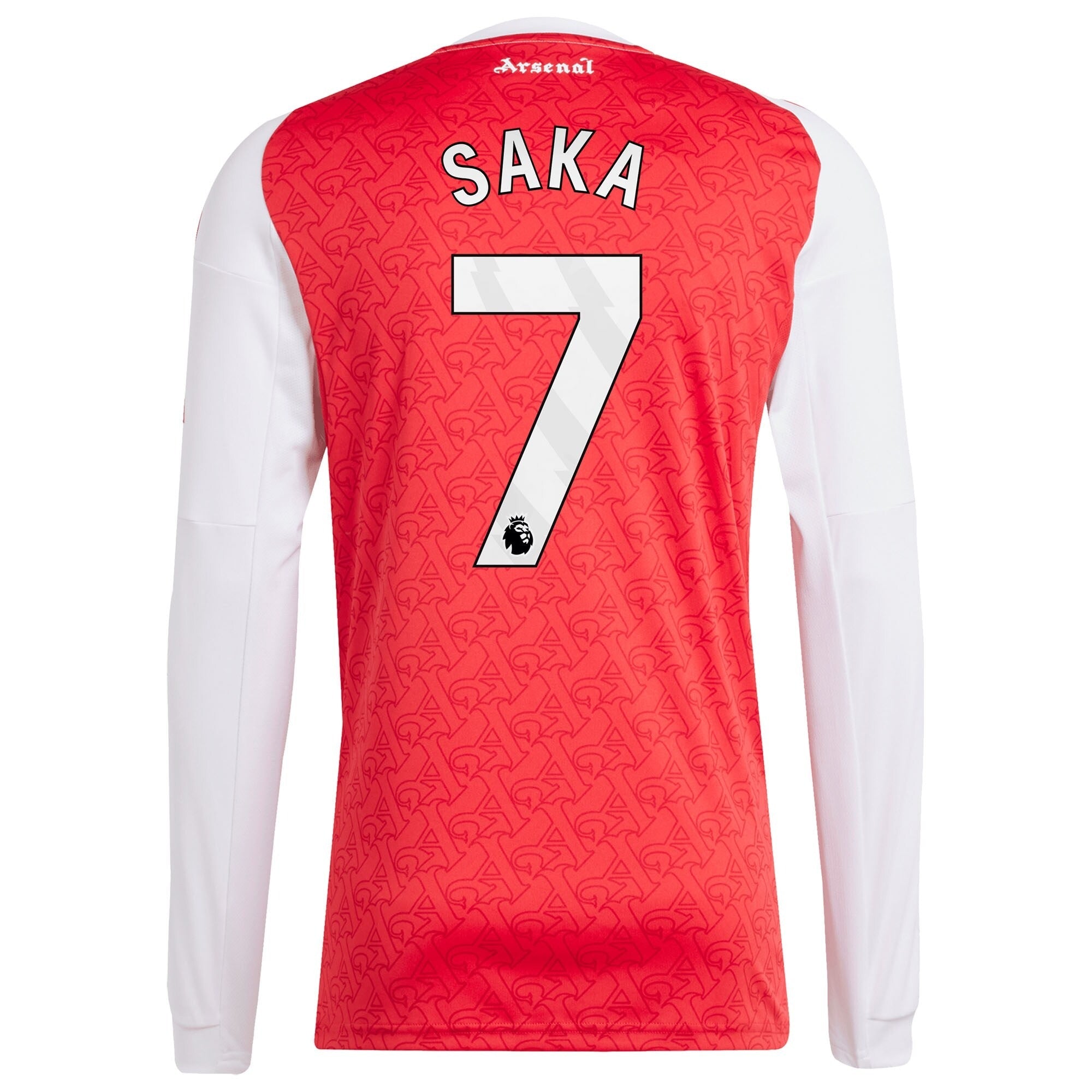 Bukayo Saka Arsenal 2025/26 Home Long Sleeve Player Shirt - Red