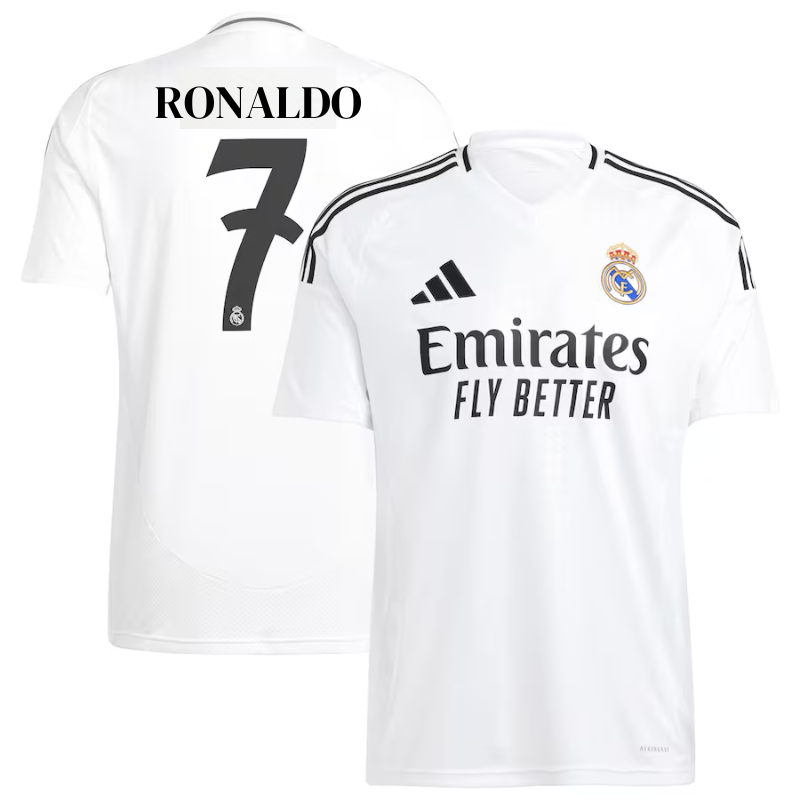 Cristiano Ronaldo 7 Real Madrid adidas 2024/25 Home Player Jersey - White