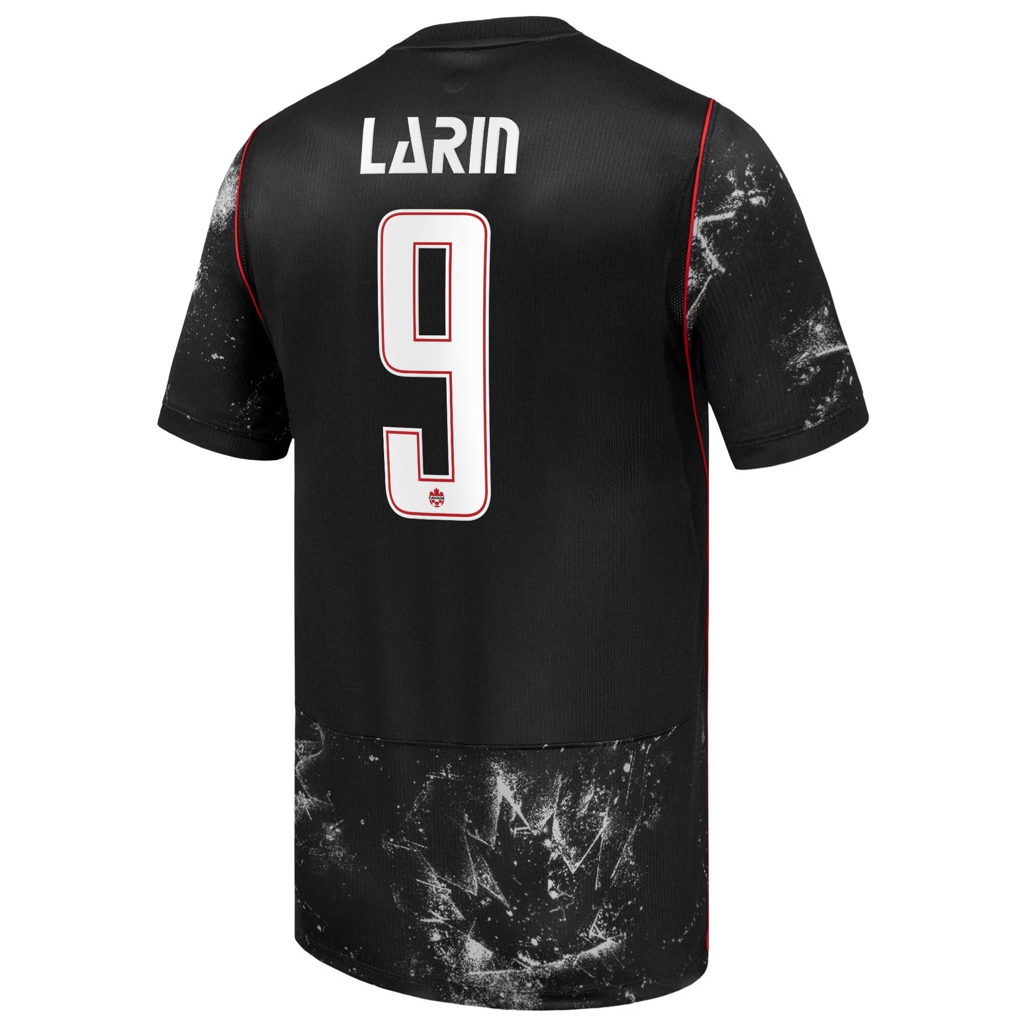 Cyle Larin Canada Soccer Custom 2026 Away Match Authentic Jersey - Black - Jersey Teams World