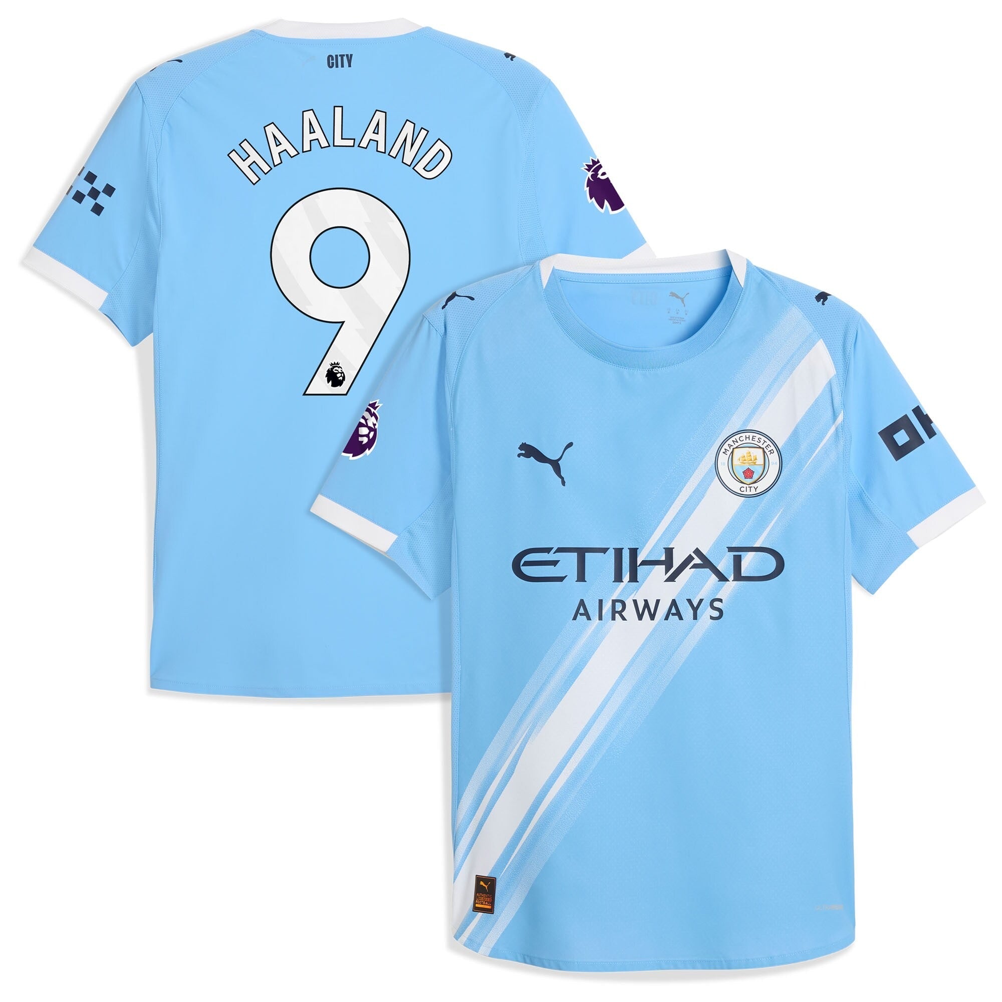 Erling Haaland Manchester City 2025/26 Home Player Shirt - Sky Blue