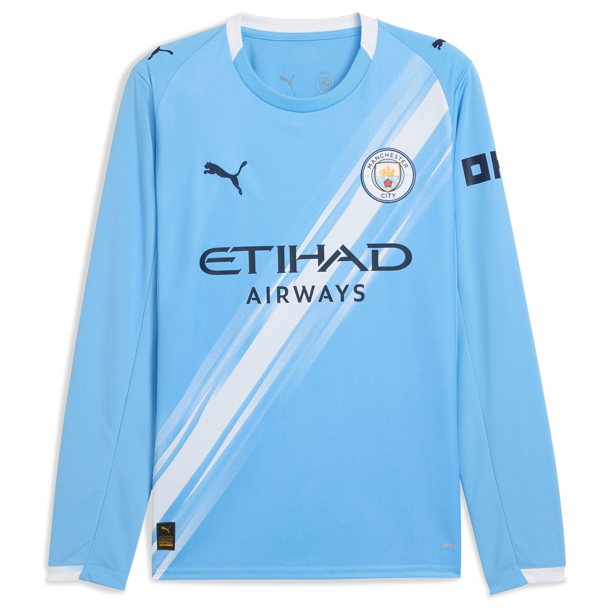 Erling Haaland Manchester City 2025/26 Home Long Sleeve Player Shirt - Sky Blue