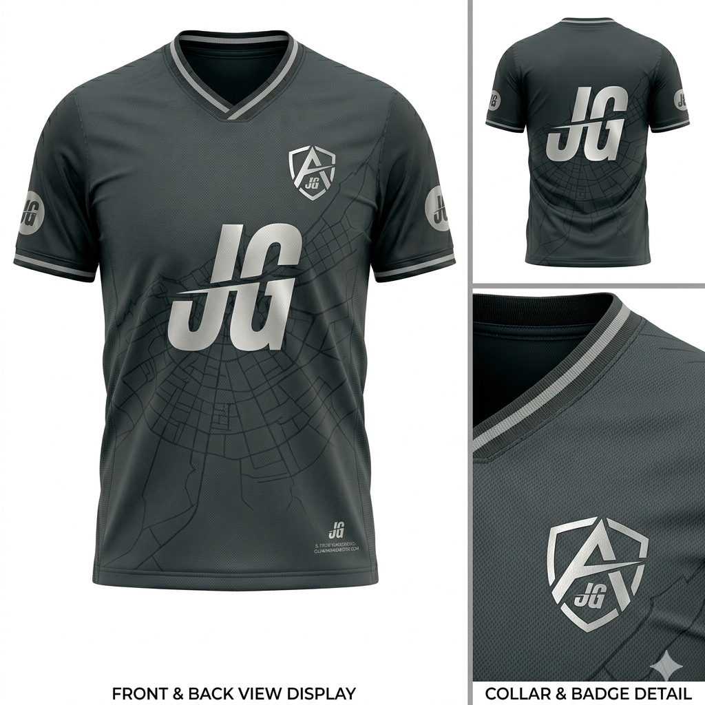 Jersey Gool "Apex" Official Kit – Elite Charcoal Performance Jersey