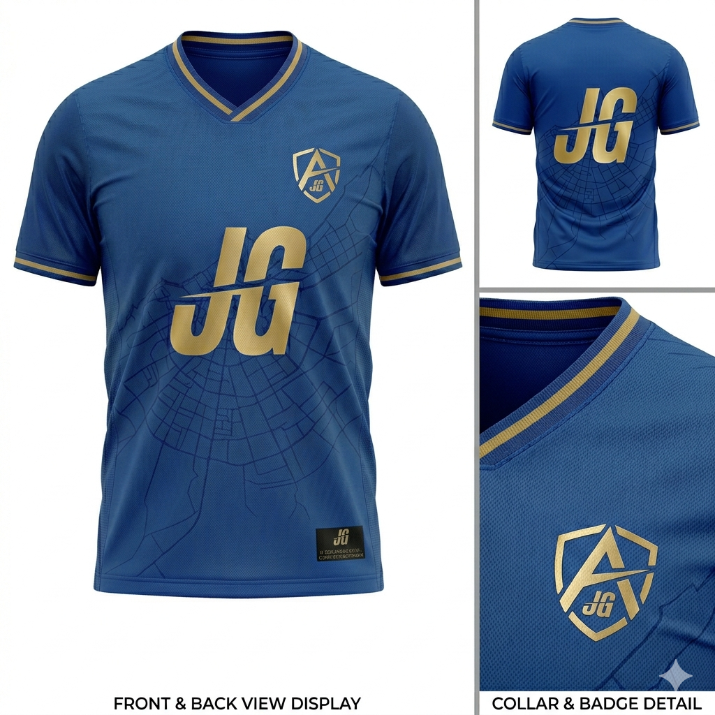 Jersey Gool "Ignite" Official Kit – Royal Blue &amp; Gold Performance Jersey
