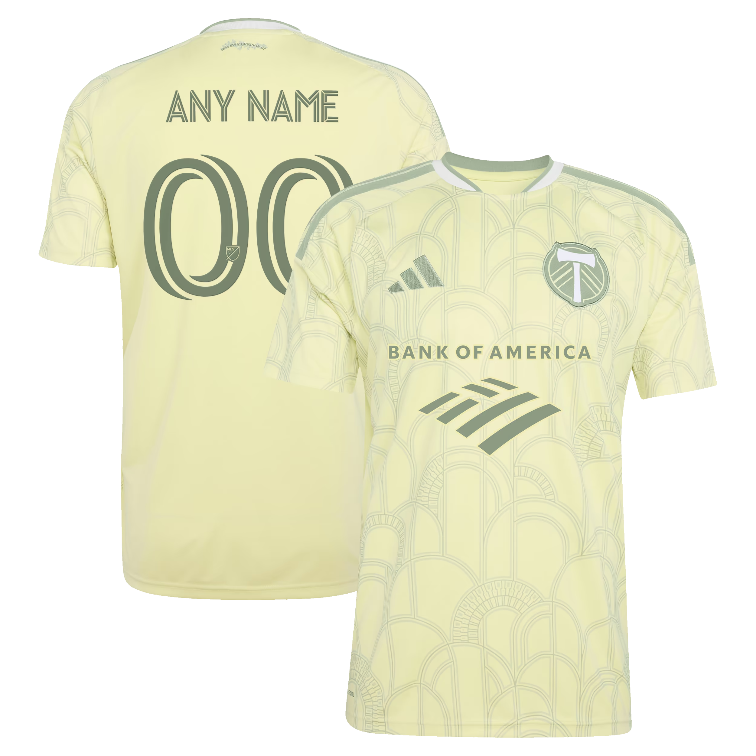 Jersey Gool -  Portland Timbers 2026 Civic Stadium Kit Replica Custom Jersey - Yellow