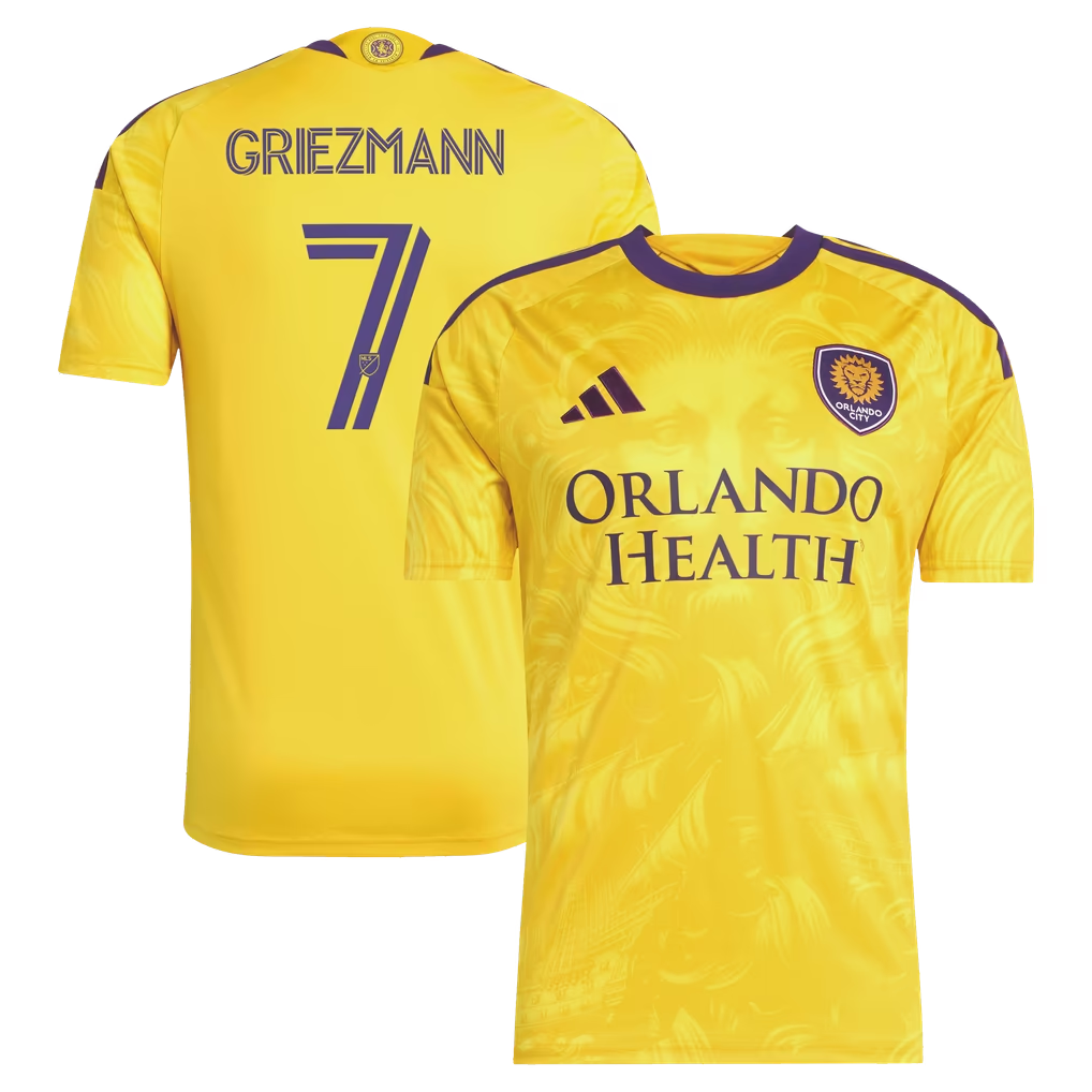 Jersey Gool -  Antoine Griezmann Orlando City SC 2026 Sunken Treasure Kit Jersey - Yellow