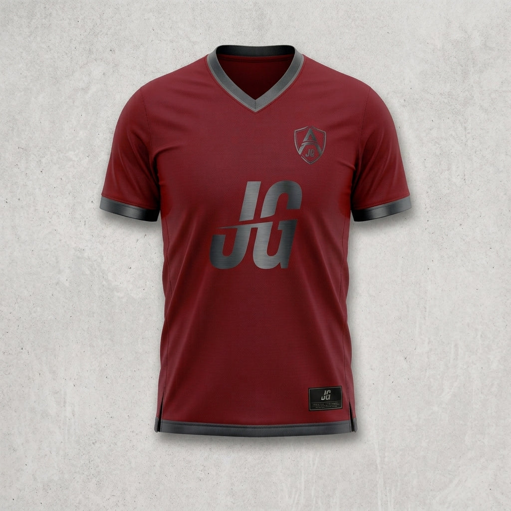 Jersey Gool "Ignite" Official Kit – Crimson & Gunmetal Performance Jersey