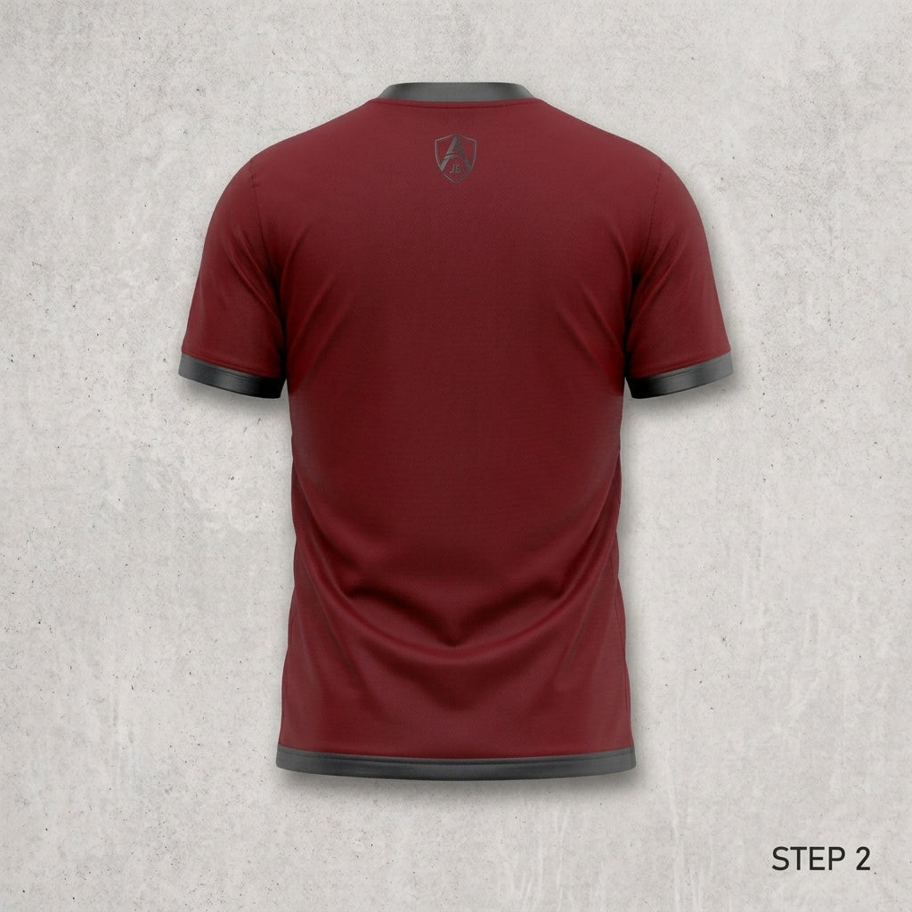 Jersey Gool "Ignite" Official Kit – Crimson & Gunmetal Performance Jersey