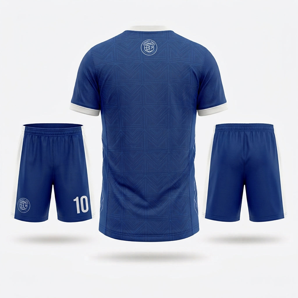 Jersey Gool "Royal Surge" Performance Kit – Cobalt Blue & Pearl White Soccer Kit