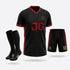 Jersey Gool "Shadow Strike" Official Kit – Matte Black & Crimson Performance Kit