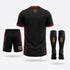 Jersey Gool "Shadow Strike" Official Kit – Matte Black & Crimson Performance Kit