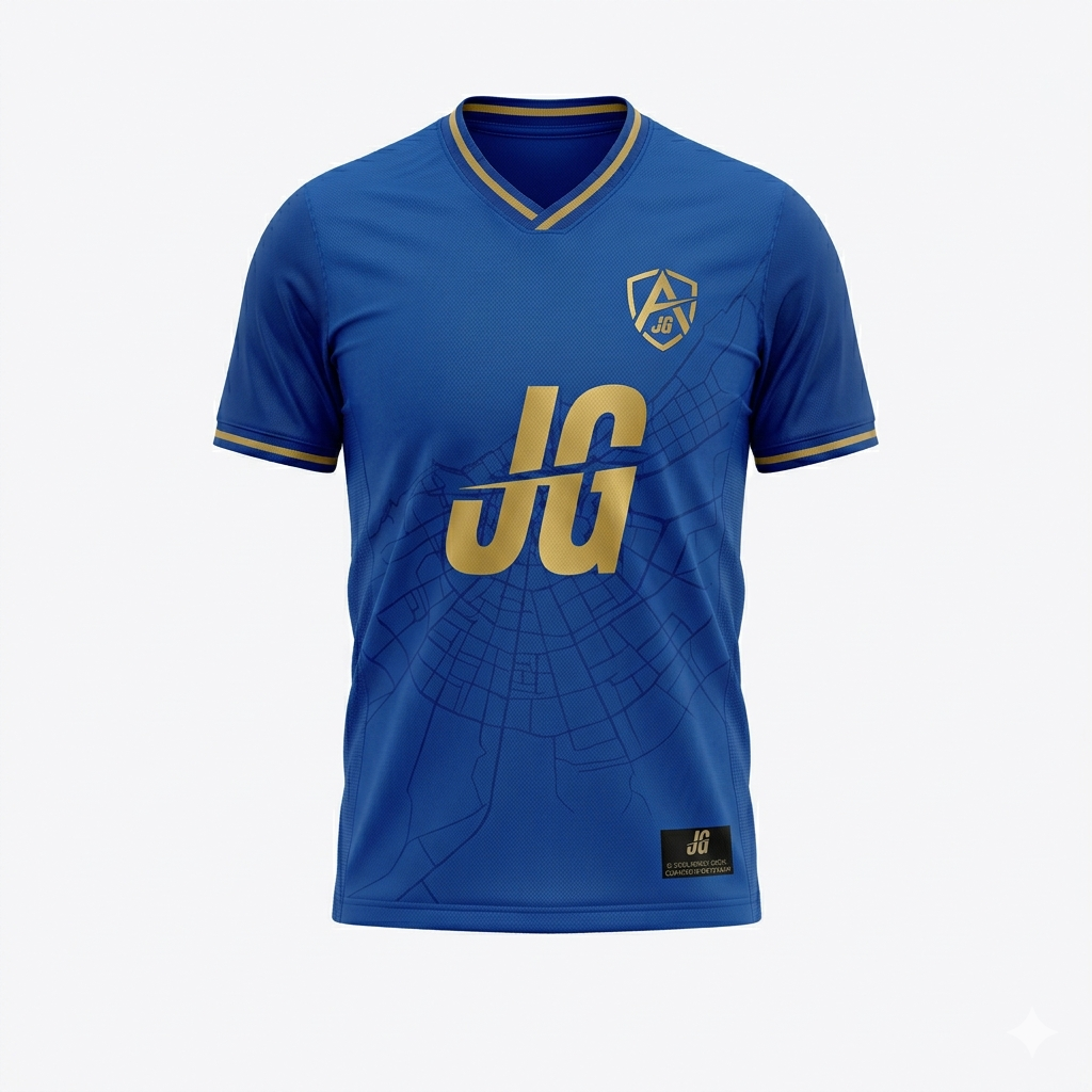 Jersey Gool "Ignite" Official Kit – Royal Blue &amp; Gold Performance Jersey