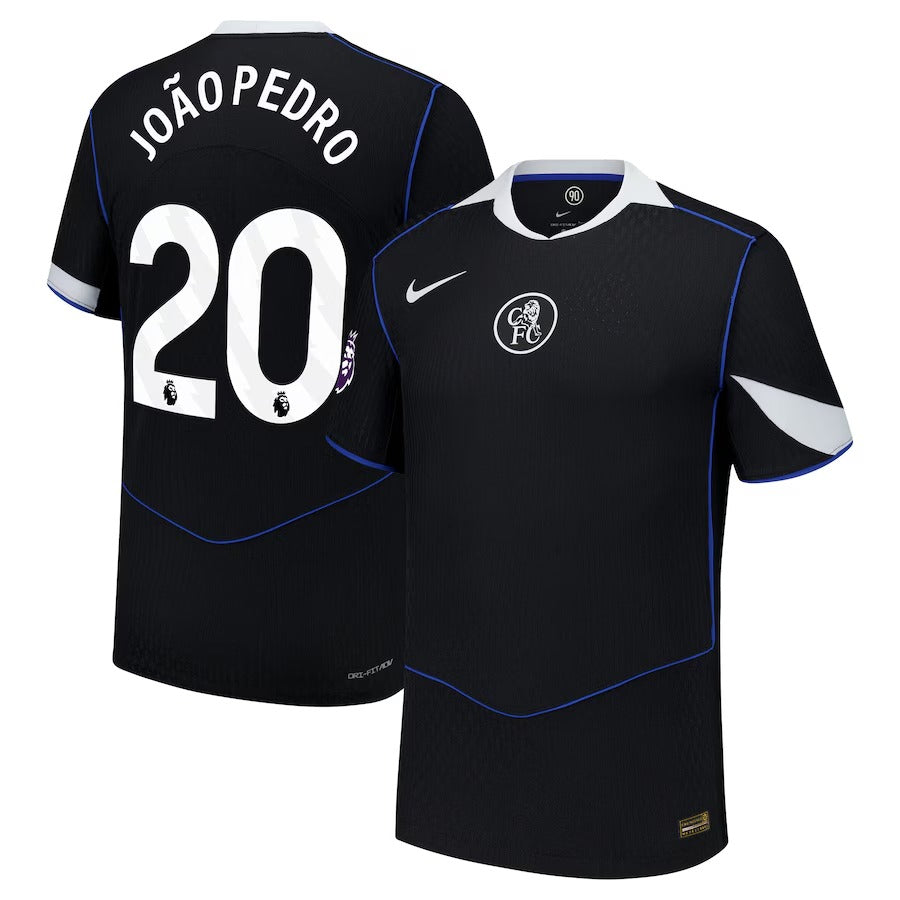 João Pedro Chelsea 2025/26 Third Player Shirt - Black