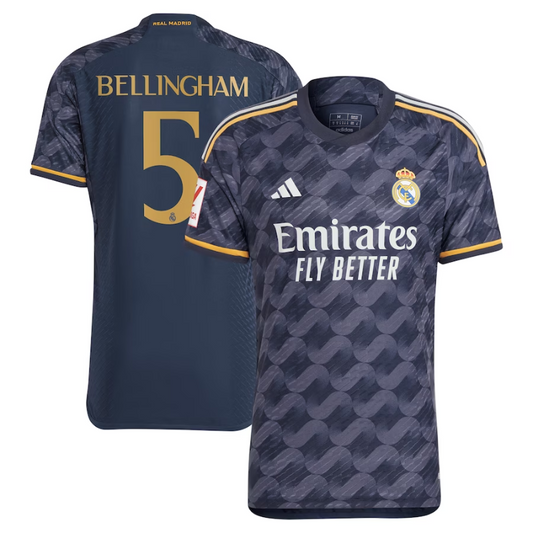Jude Bellingham Real Madrid  Adidas 2023/24 Away Jersey - Navy