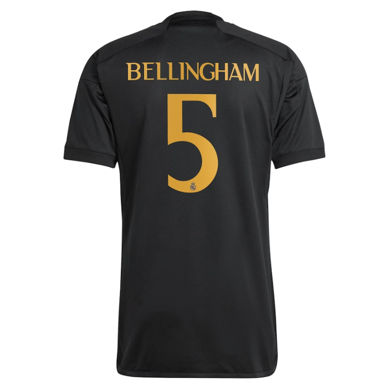 Jude Bellingham Real Madrid Adidas 2023/24 Third Jersey - Black