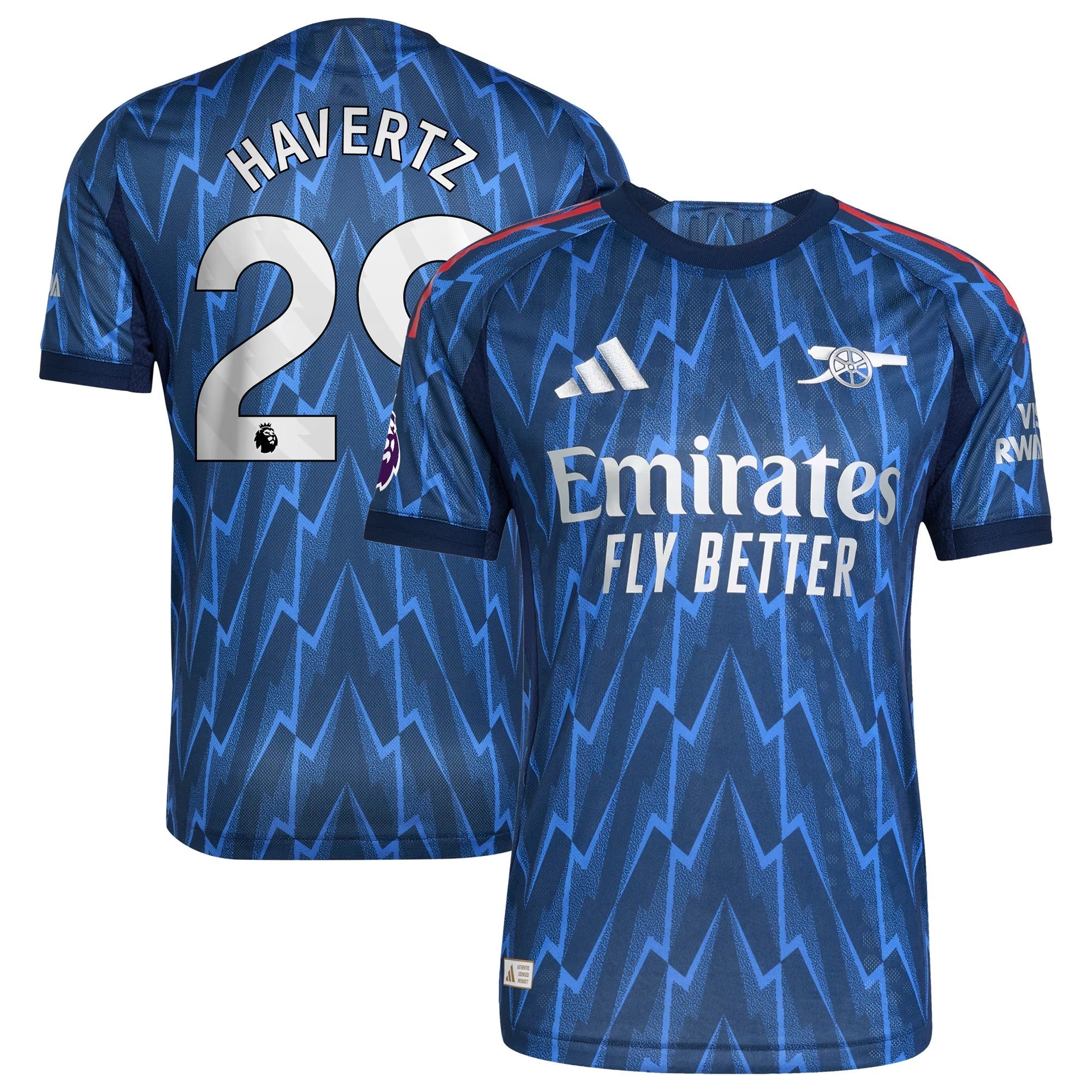 Kai Havertz Arsenal 2025/26 Away Player Shirt - Blue