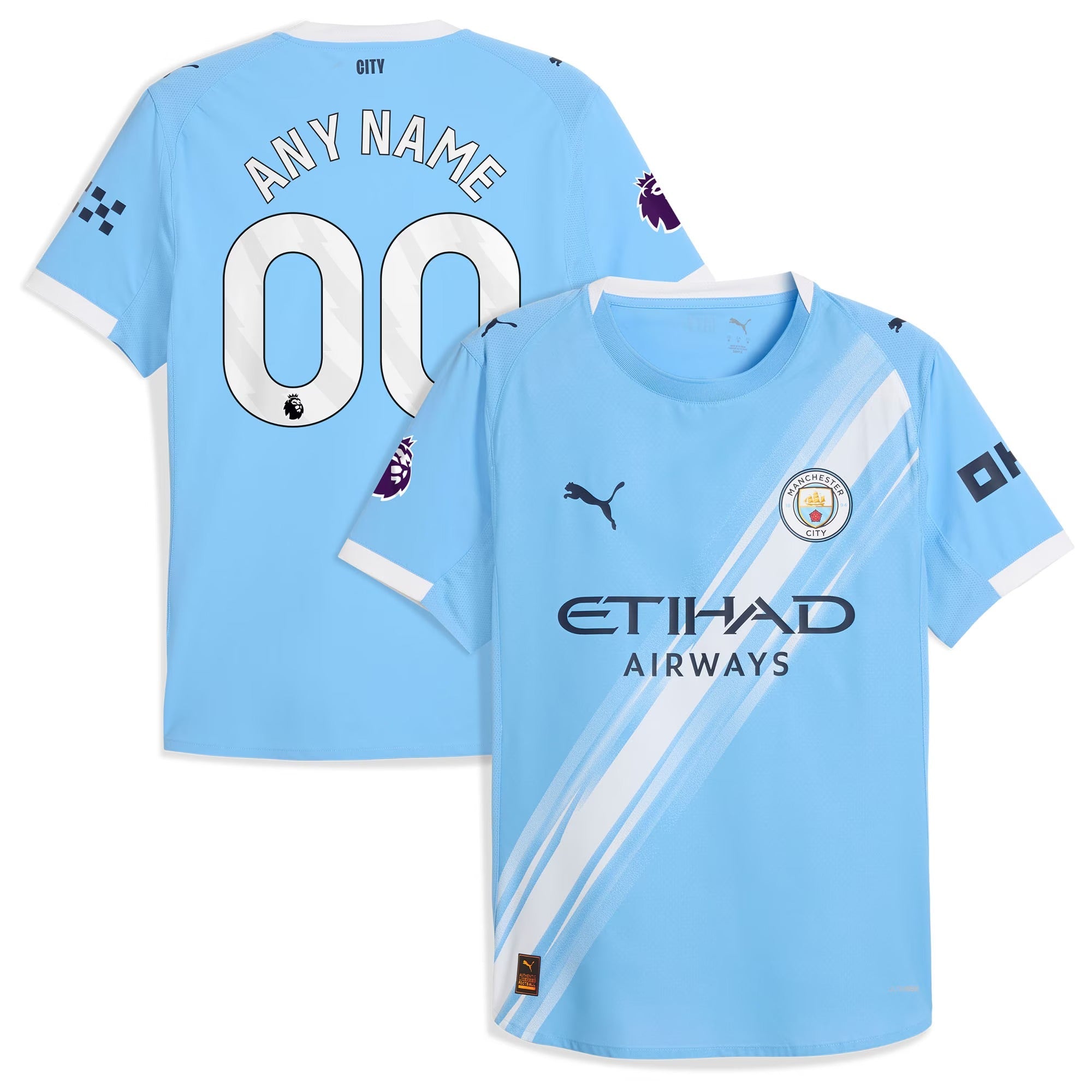 Manchester City 2025/26 Home Custom Shirt - Sky Blue