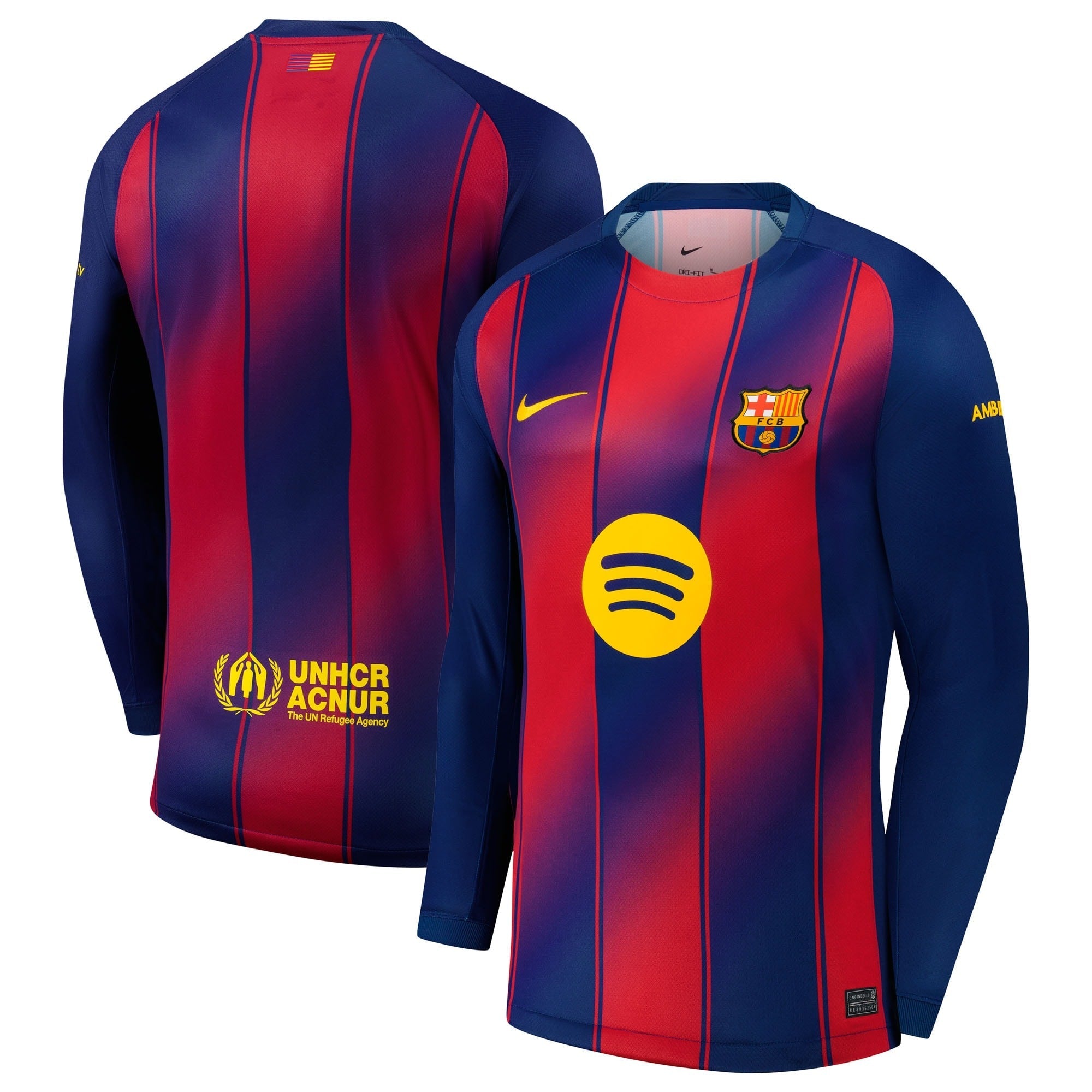 Barcelona 2025/26 Home Long Sleeve Shirt – Navy