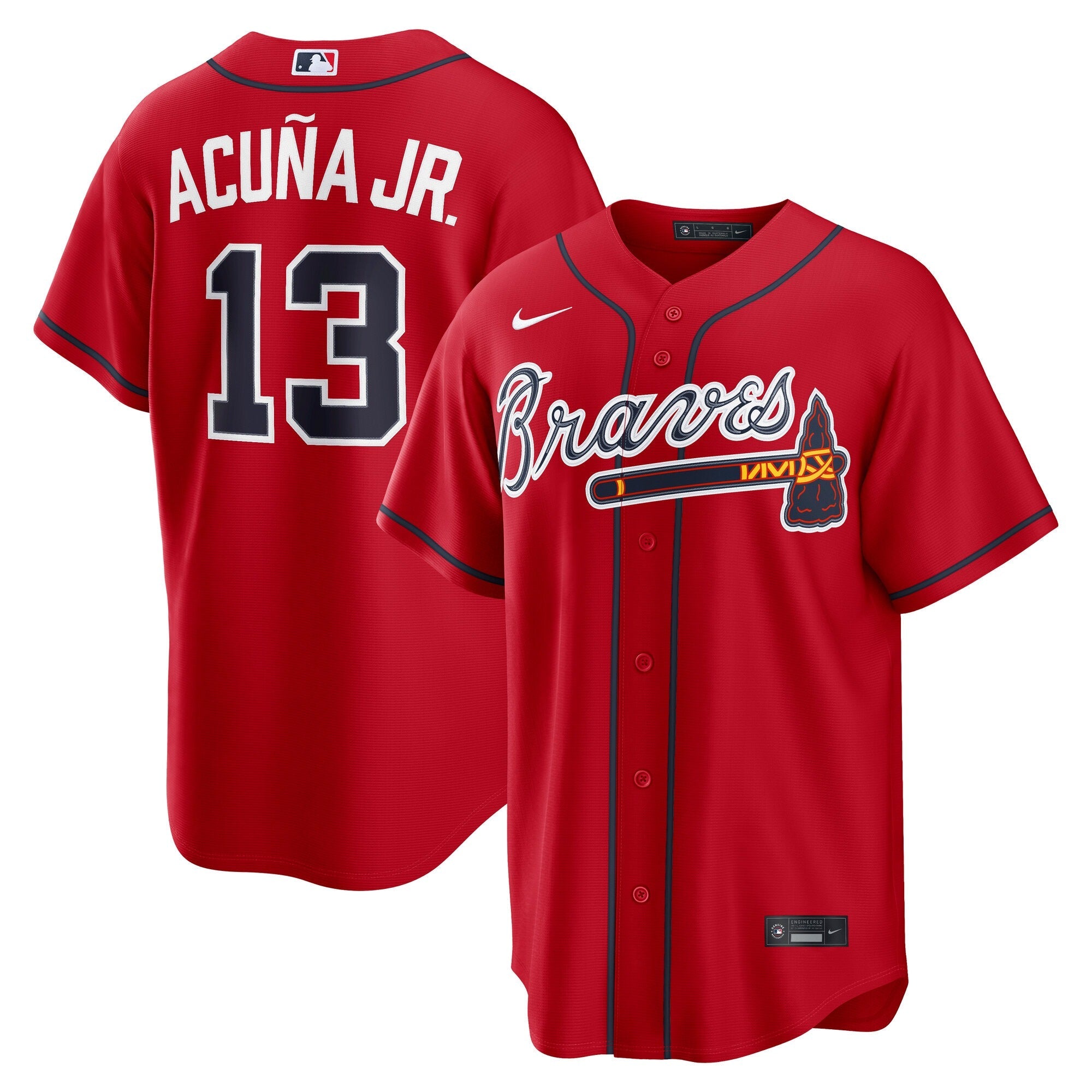 Jersey Gool - Ronald Acuña Jr. Atlanta Braves Alternate  Replica Jersey Navy