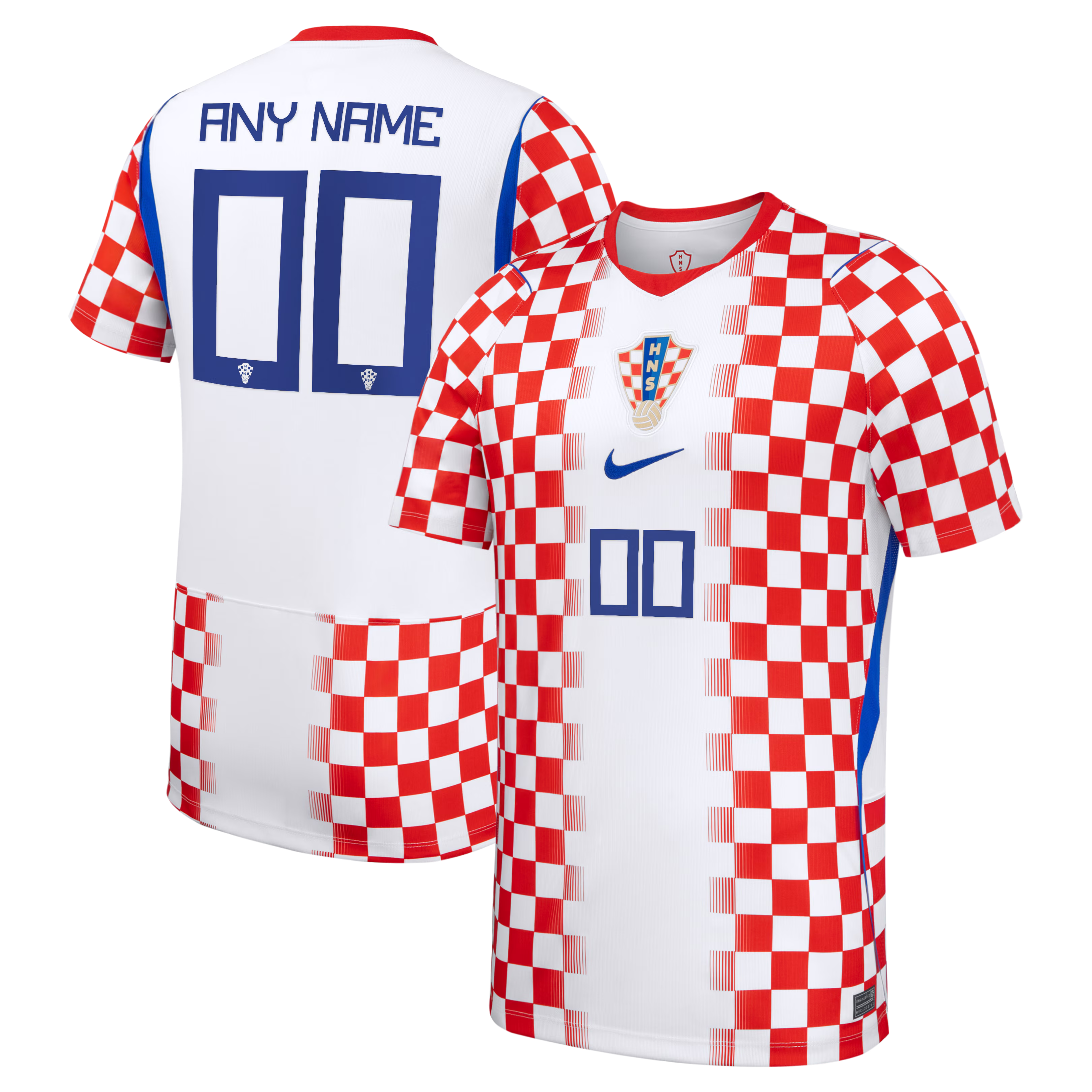 Official Croatia National Team Custom 2026 Home Stadium Replica Custom Jersey - White - Jersey Teams World