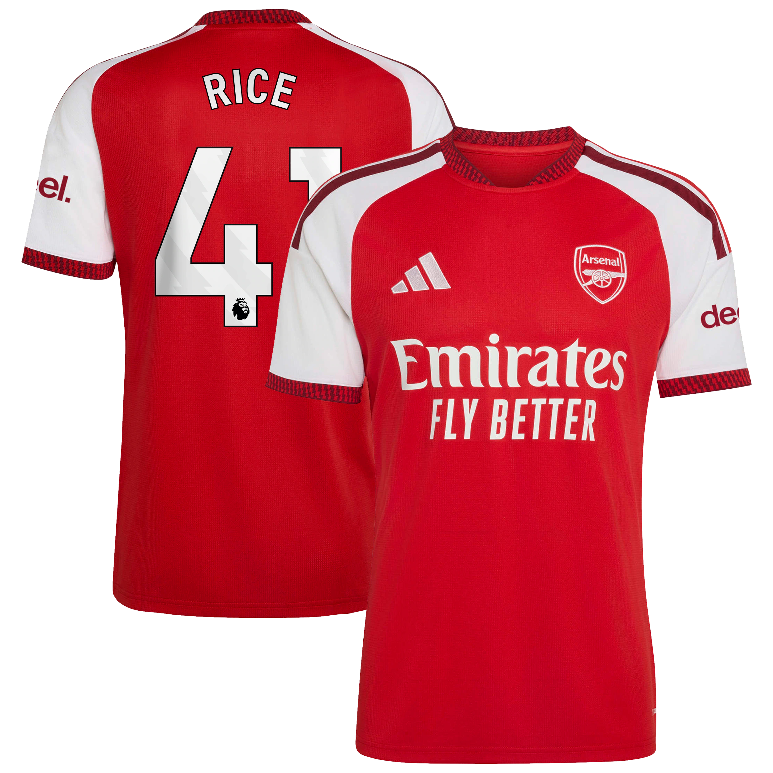 Official Declan Rice Arsenal Jersey Gool - 2026/27 Home  Replica Jersey - Red Midfielder Soccer Gear