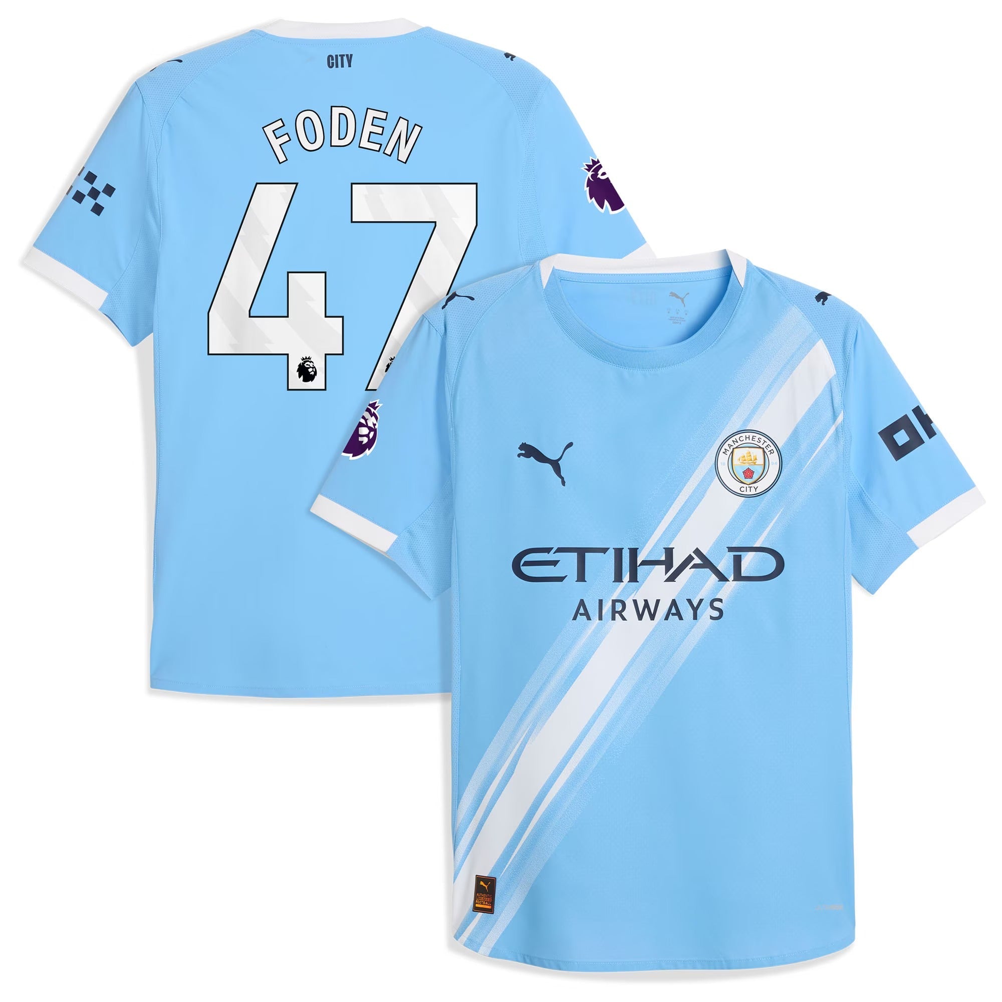Phil Foden Manchester City 2025/26 Home Player Shirt - Sky Blue