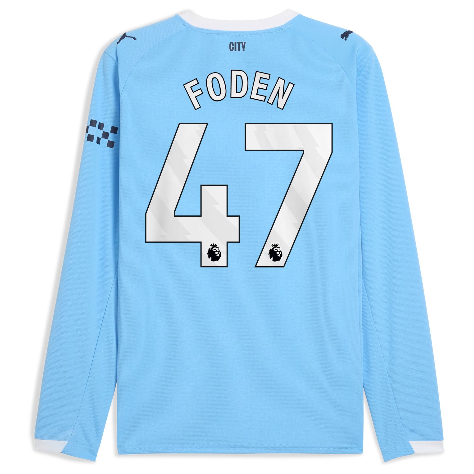 Phil Foden Manchester City 2025/26 Home Long Sleeve Player Shirt - Sky Blue
