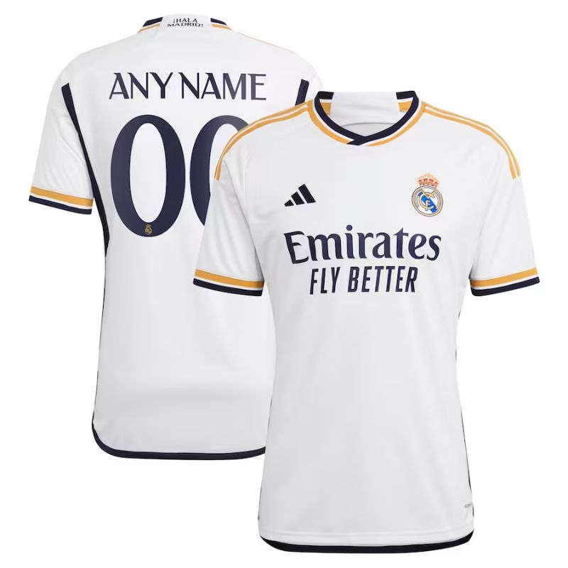 Real Madrid 2023/24 Adidas Home Custom Jersey - White