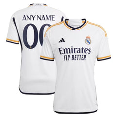 Real Madrid 2023/24 Adidas Home Custom Jersey - White