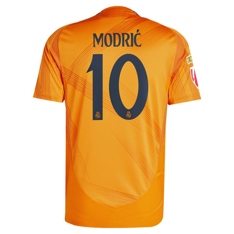 Real Madrid adidas 2024/25 Away Luka Modric 10 Jersey - Orange