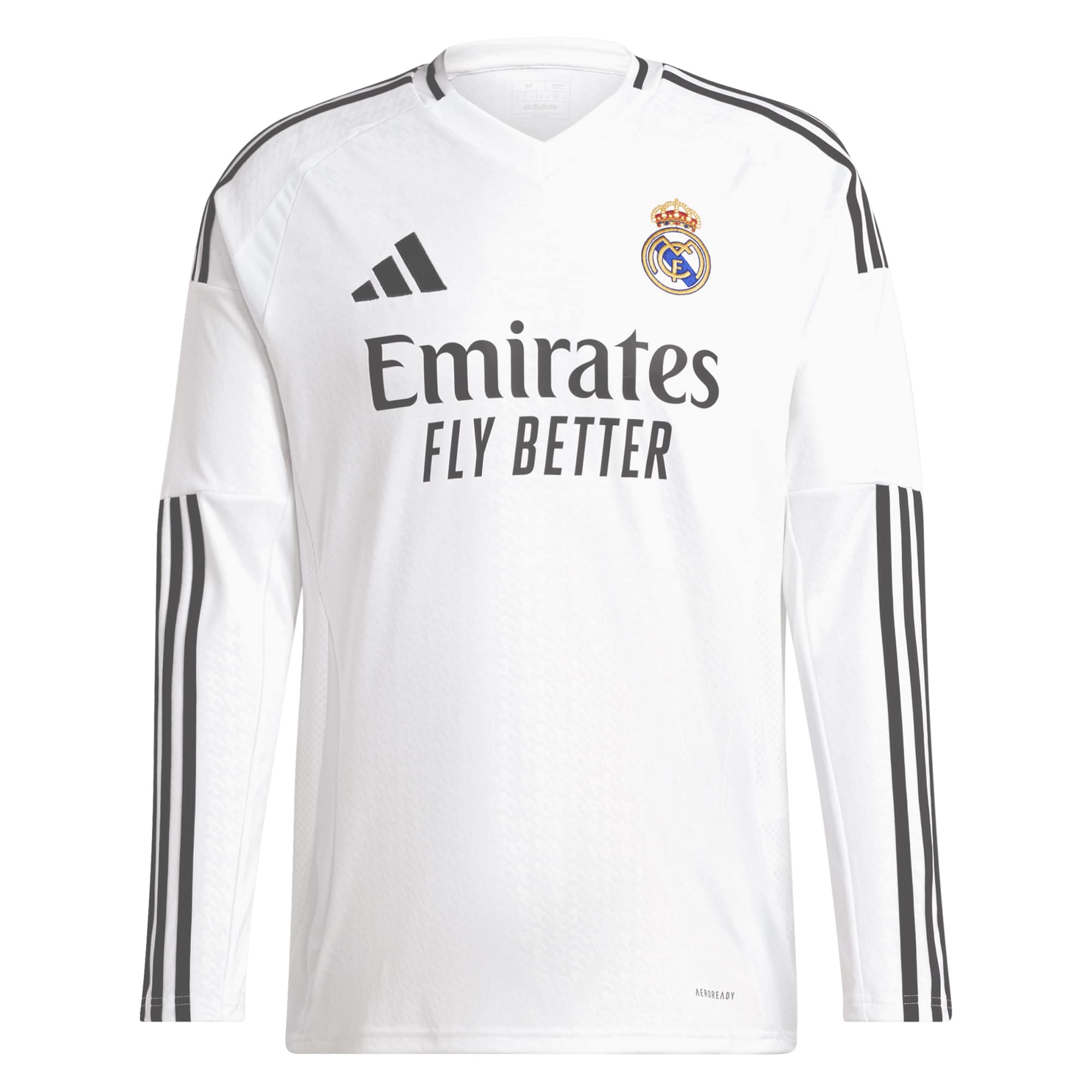 Real Madrid adidas 2024/25 Home Customized Long Sleeve Jersey - White